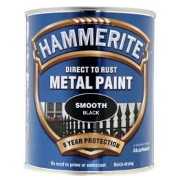 Hammerite Smooth Black - 750ml